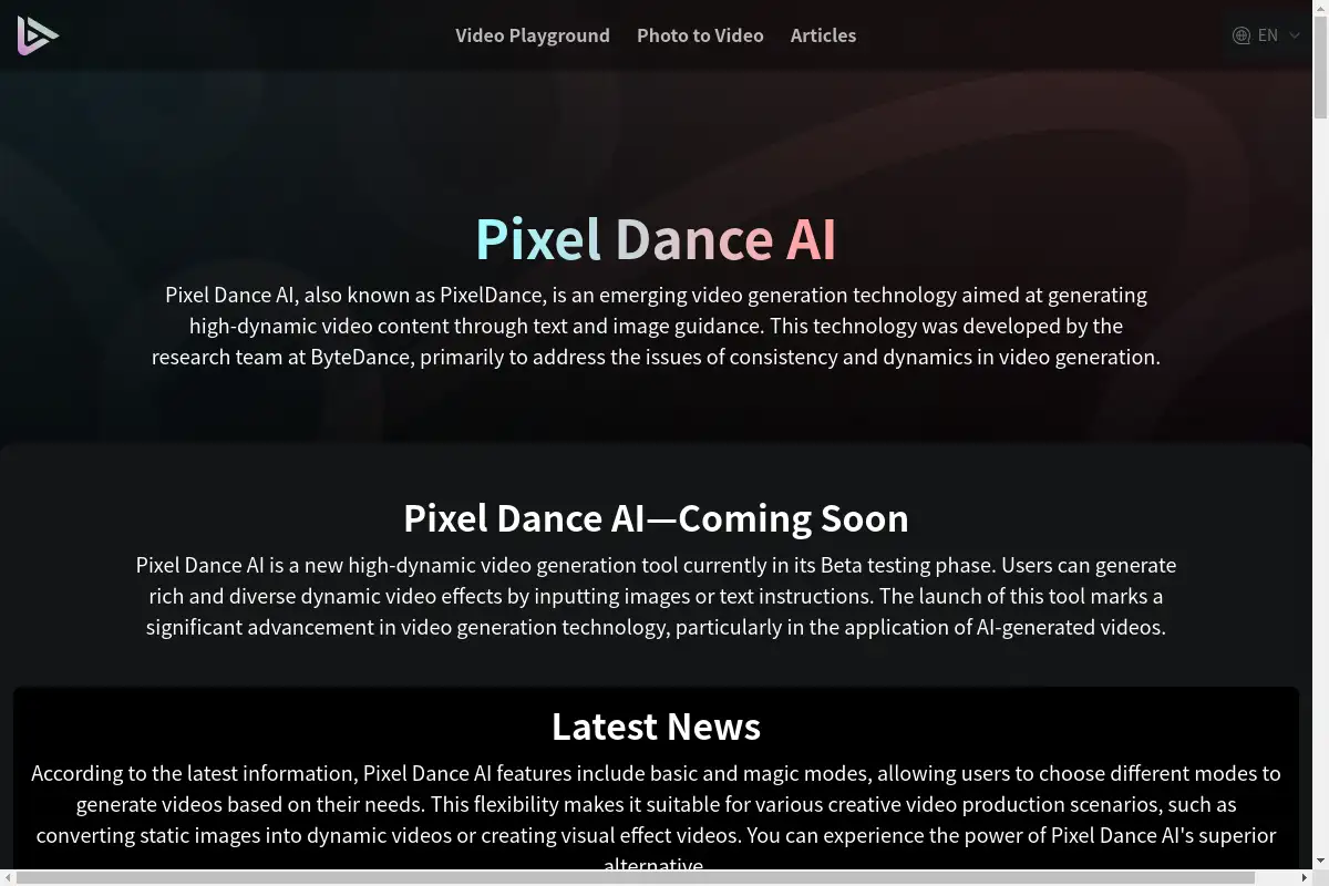 Pixel Dance  AI