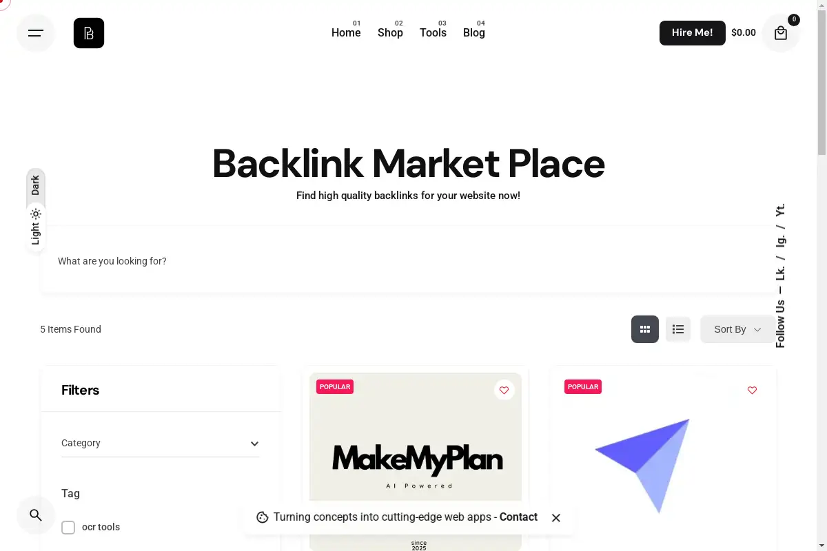 Backlink Exchange Marketplace