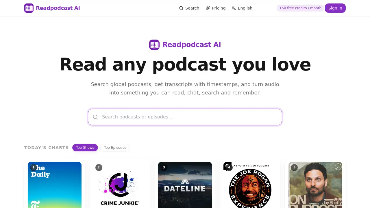 Readpodcast AI