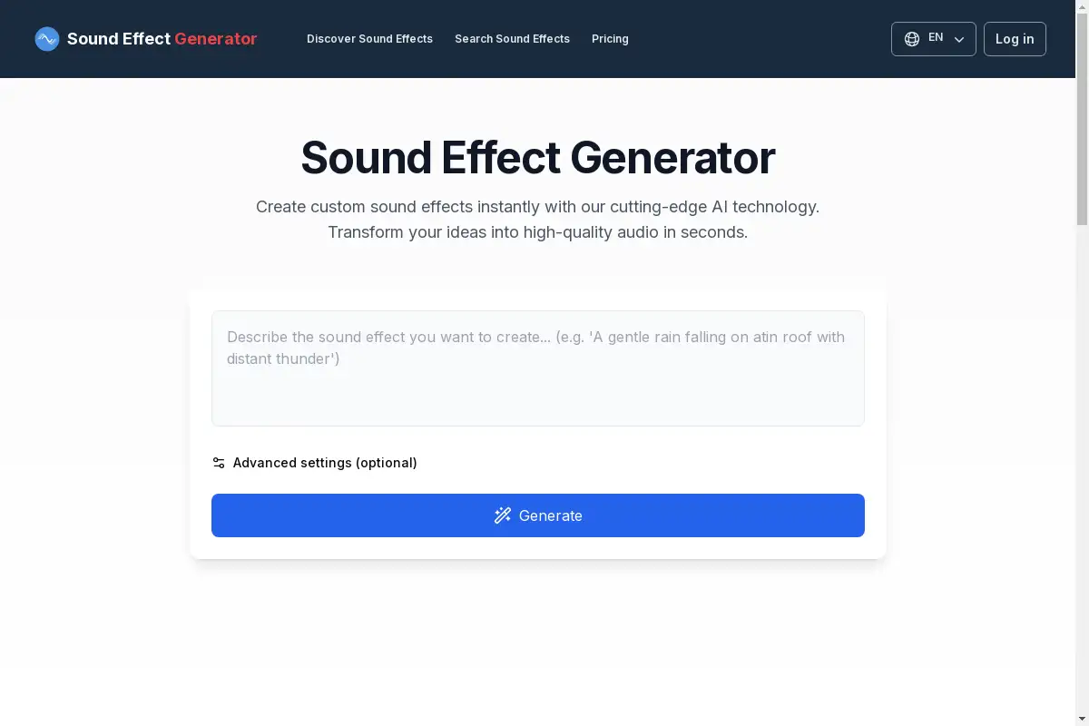 Sound Effect Generator