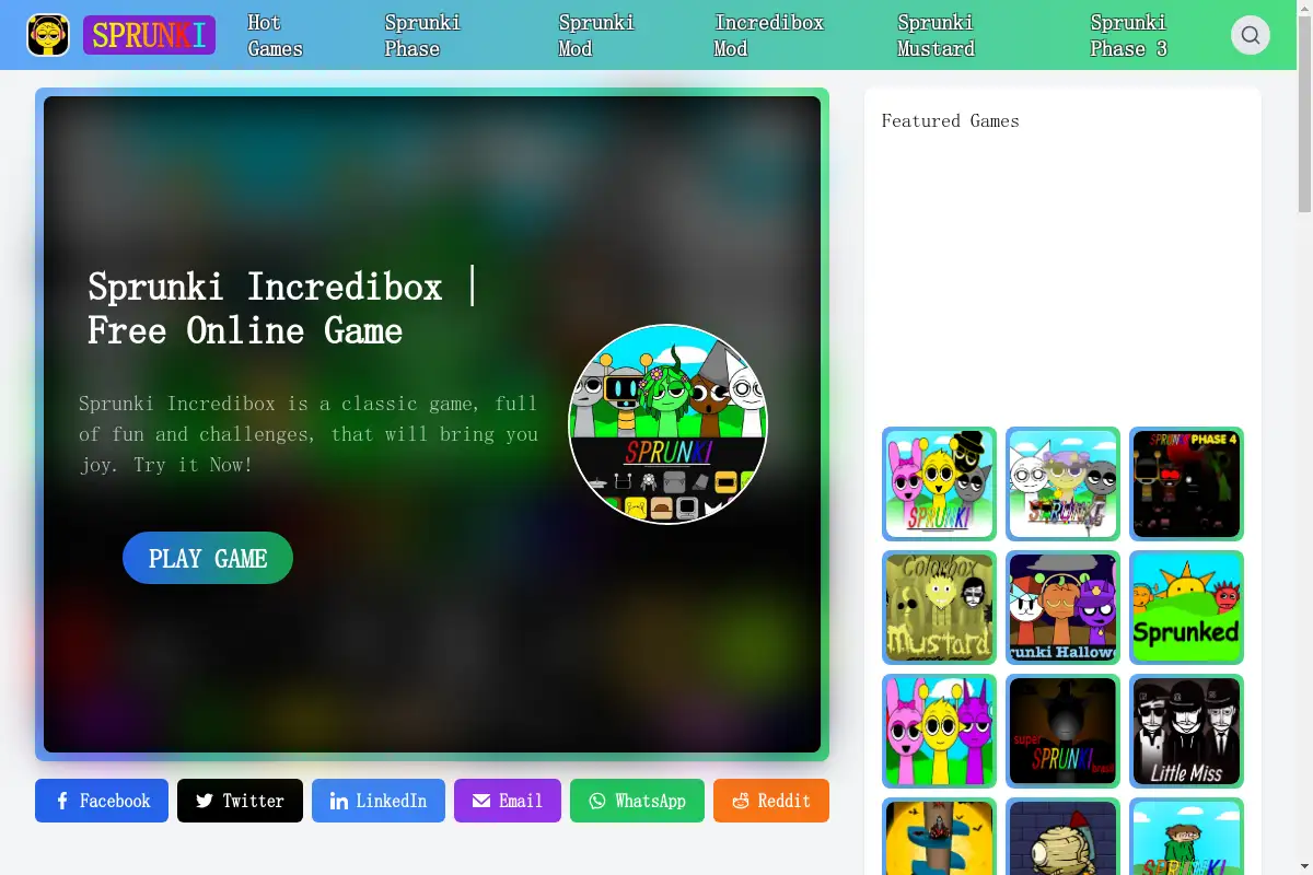 Sprunki Sprunki Is A Fun And Creative Music Game For Everyone AI 