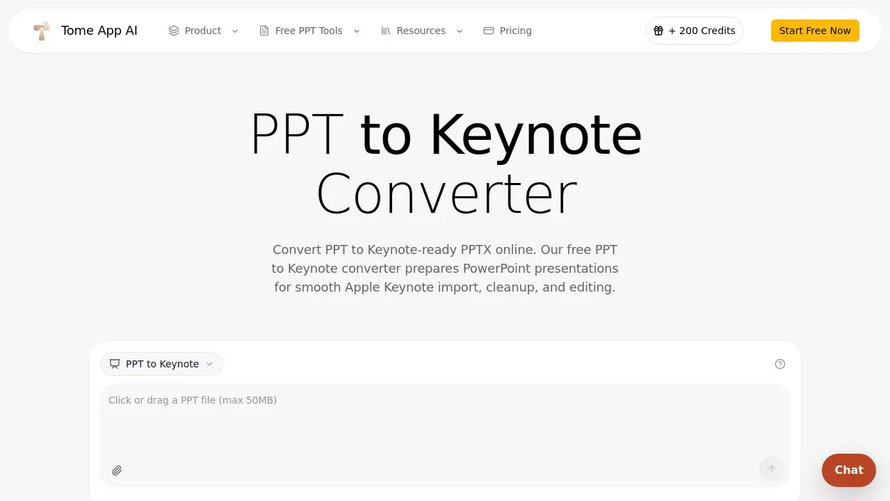 Tome App PPT to Keynote Converter