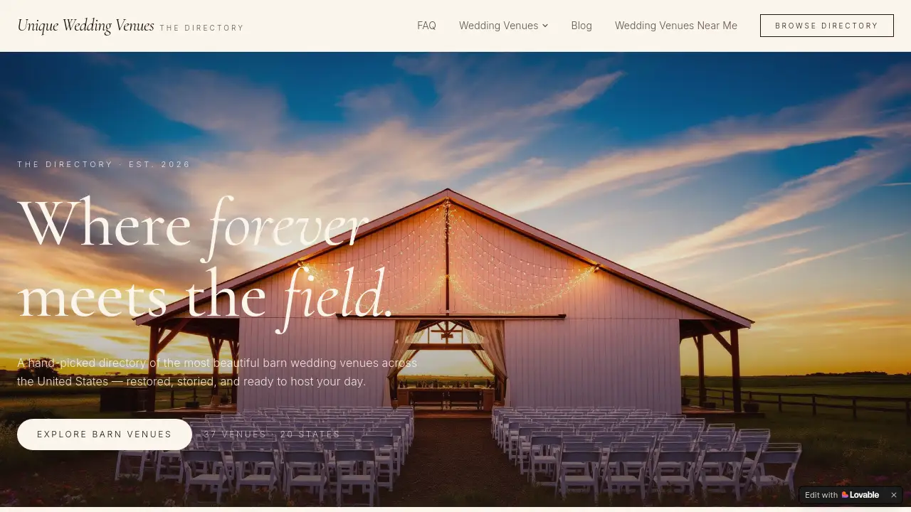 Unique Wedding Venues USA