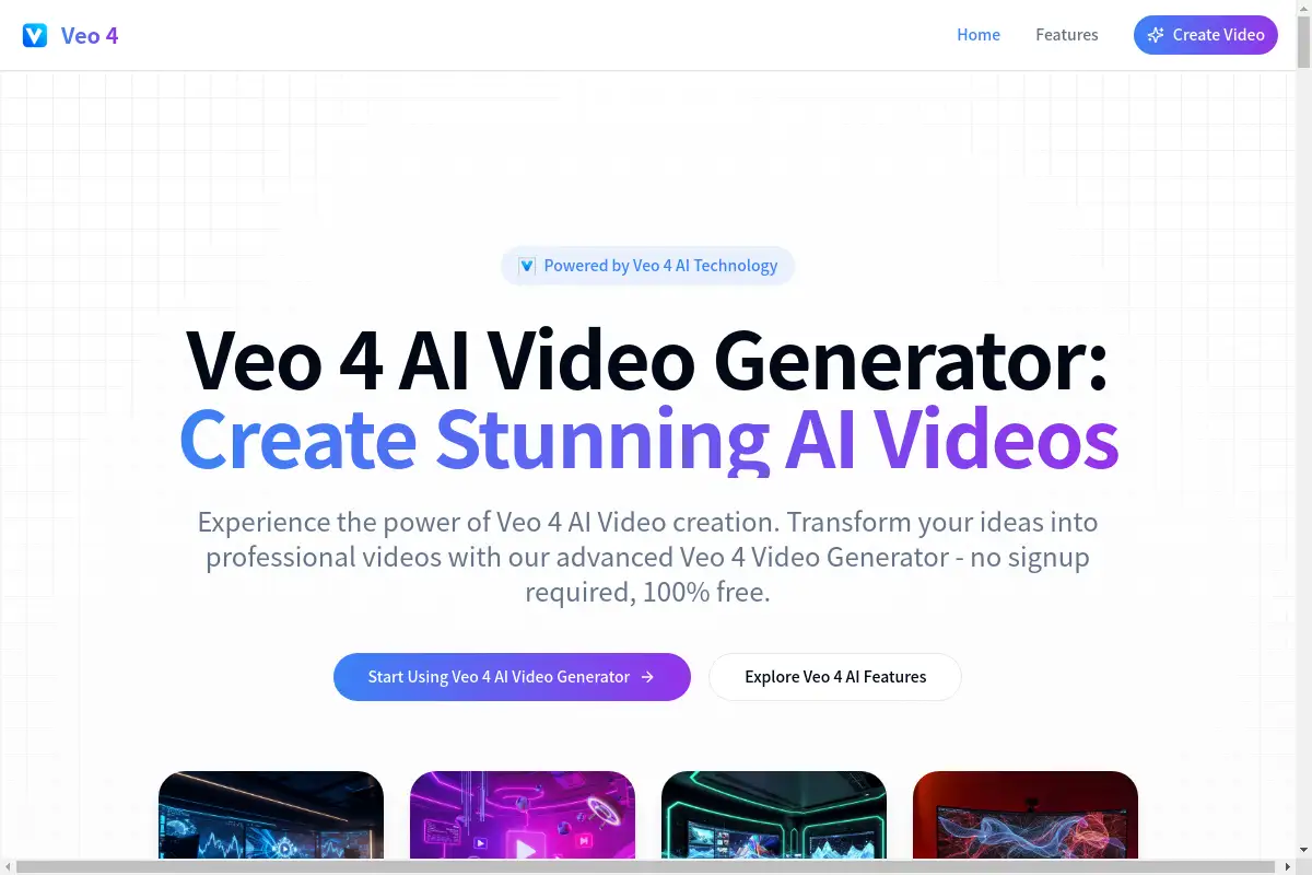 Veo 4 AI Video Generator