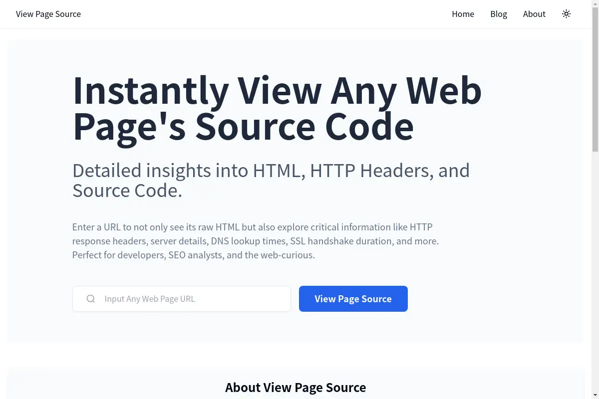 View Page Source