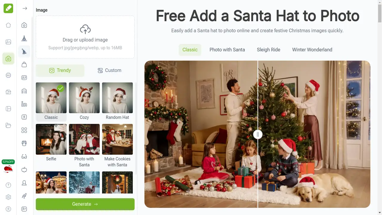 Add Santa Hat to Photo