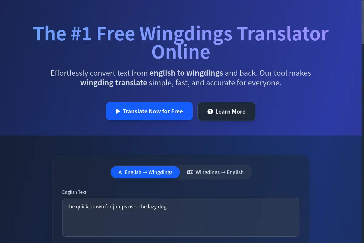 wingding translator