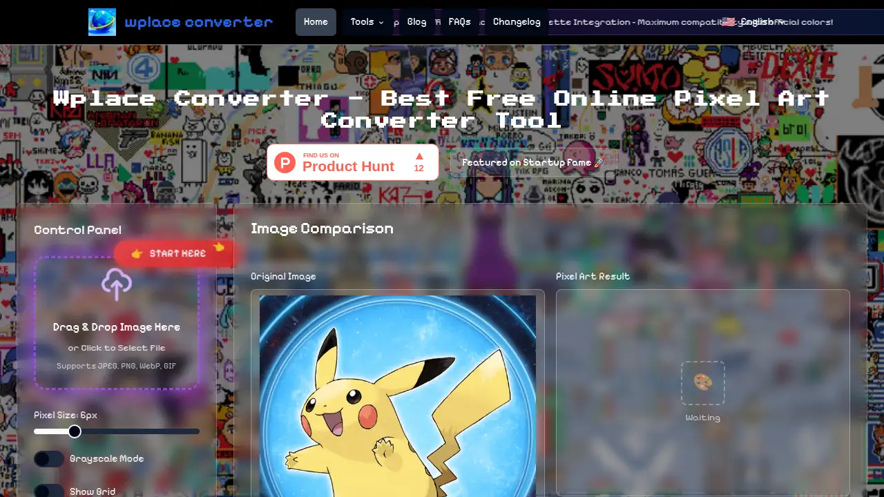 Wplace Pixel Art Converter